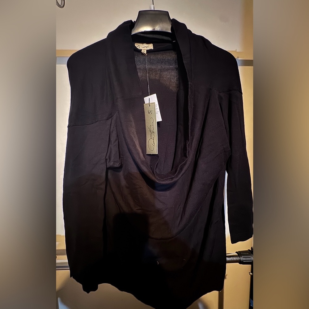 DG2 Black Cowl Neck Top